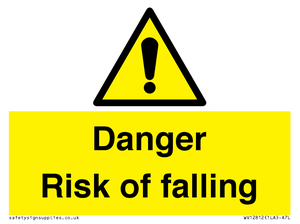 Danger Risk of falling